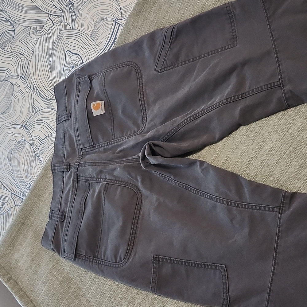 Carhartt Gray Cargo Pants Sturdy Cotton Design